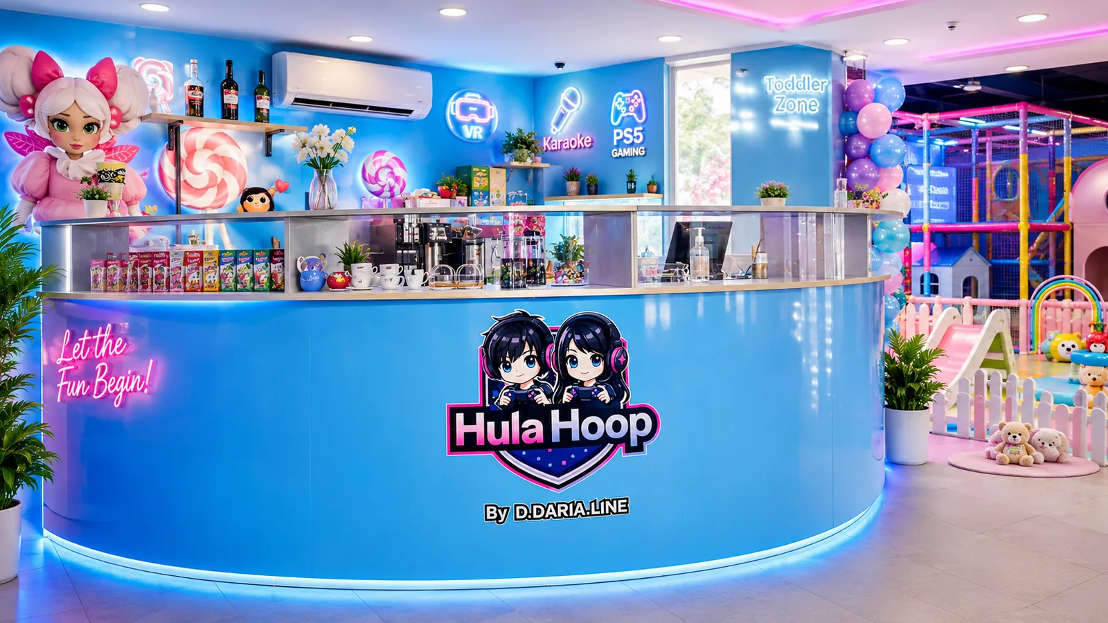 Children playing in the ball pit at HulaHoop indoor playground in Limassol